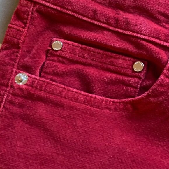 Michael Kors Red-Violet Fine Corduroy Jeans Pants Womens Size 6 - Picture 8 of 10